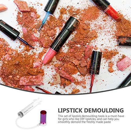 Fomiyes Diy Lipstick Mold Conjunto, fabricante de lábios Batom de silicone Fazendo molde, batom de estripador Diy Ferramentas de artesanato cosmético