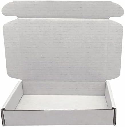 Pequenas caixas de envio 6x4x1,6 polegadas, caixa de papelão corrugada branca 50 pacote 50