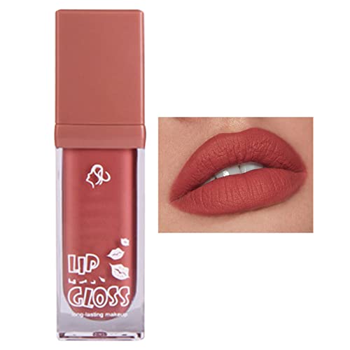 WGust Stay en Cosmetics Glitter Lip Velvet Lip Glaze Non Stick Copo During Lip Glaze Film Makeup não desbota Lipstick de pigmento Alto brilho labial duradouro