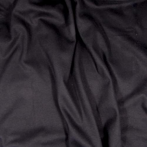 Tecido de intertravamento de algodão orgânico - preto - 50 jardas