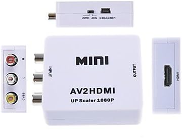 Composto AV CVBS 3RCA para HDMI Video Converter Mini Adaptador 720p 1080p Upscaler