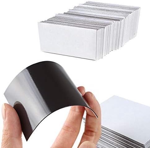 Pacote de 100 pacote 2 x 3,5 polegadas ímãs de cartão de visita descascam e adesivo de backings magnéticos ímãs fortes folhas de espaços em branco fortes folhas magnéticas imprimíveis para armazenamento de matrizes