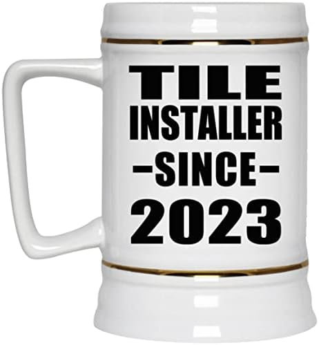 Projetafisify instalador de ladrilhos desde 2023, caneca de 22 onças de caneca de caneca de cerâmica com alça para freezer,