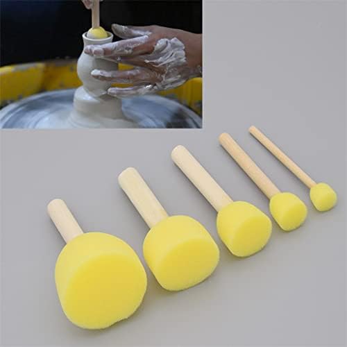 Genigw 5pcs/lotes de haste de esponja de cerâmica Conjunto de ferramentas de artes de cerâmica DIY absorventes de água