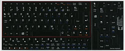 Decalques de teclado alemão do netbook.