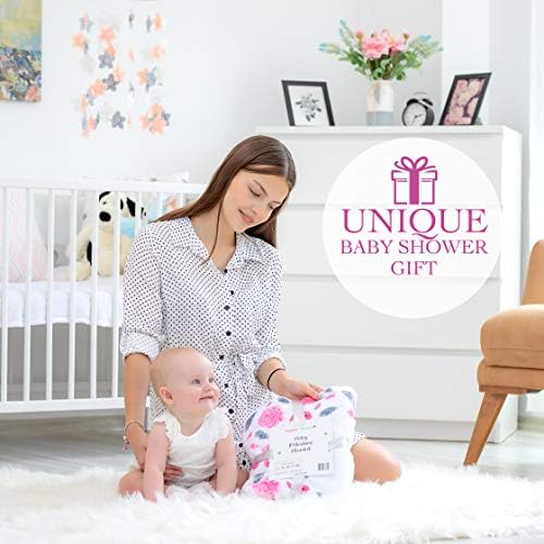 Sophia & Nikolas Baby Monthly Milestone Blanket | Inclui grinalda floral e faixa para a cabeça | 1 a 12 meses | Premium Extra Soft