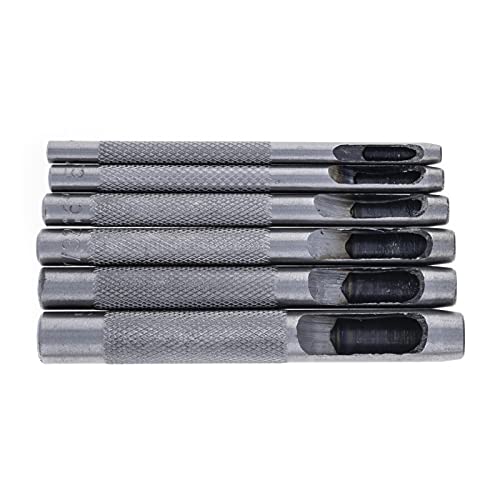 Tooltreaux Carbon Steel Punch Set Leather Working Tools, 6pc
