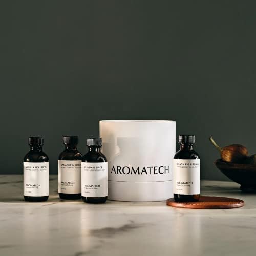 Aromatech The Autumn Collection Set | Conjunto de presentes de óleos essenciais do difusor de aroma de preto fig & tonka, ganache & amêndoa creme, especiarias de abóbora e baunilha bourbon - 60 mililiter
