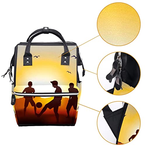 Bolsas de fraldas de fraldas do sol de futebol de futebol mochila de mochila de grande capacidade Bolsa de enfermagem de