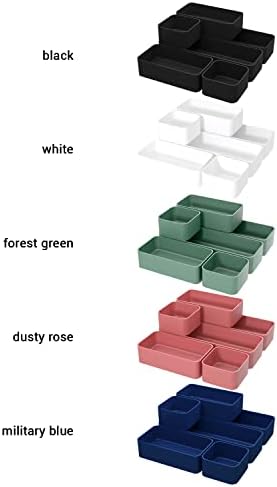 Chancetsui, de 6 peças, conjunto de organizadores de gavetas, bandejas de retângulo, caixas de armazenamento de maquiagem estreitas
