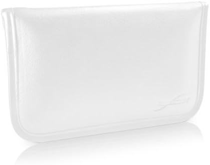 Caixa de ondas de caixa compatível com Samsung Galaxy A51 - Bolsa mensageira de couro de elite, design de envelope de capa de couro sintético para Samsung Galaxy A51 - Ivory White