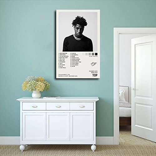 TOBIANG YOUNGBOY POSTER Top Music Album Capa assinada Limited Poster Canvas Poster Decoração de quarto da sala de escritório Decoração