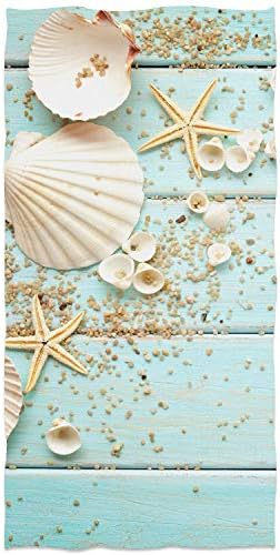 Toalhas de mão de mar de estilo náutico Toalhas de mão de mar de praia Toalhas azuis de madeira de madeira de cozinha