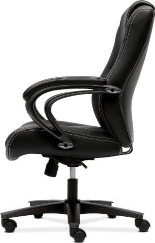 Cadeira de escritório gerencial- cadeira de mesa de zagueiro com braços de loop, preto