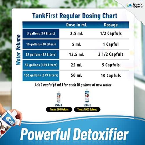 Tankfirst Aquarium Water Conditioner 500 ml e 4 pacote - 4 x10,5 meias de filtro de feltro 200 mícron