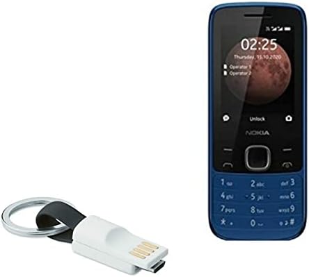 Cabo de ondas de caixa compatível com Nokia 225 4G - Carregador Micro USB Keychain, Chave Micro USB para Nokia 225