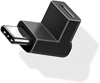 Adaptador de ângulo reto do INFINE USB C, 90 graus USB-C para USB tipo C masculino para feminino Adaptador USB-C 3.1 PD 20W Carga rápida 10 GB/s Transferência de dados para Oculus Quest 2