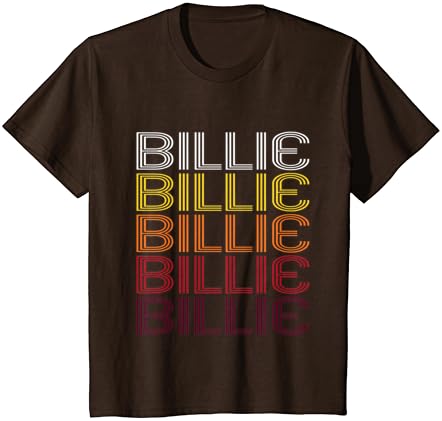 Billie retro Wordmark Padrão-camiseta de estilo vintage