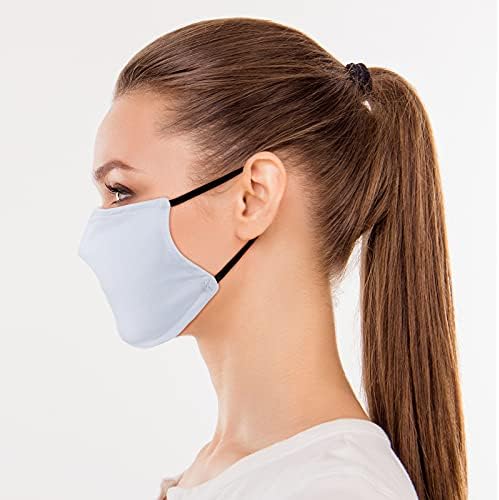 GEYOGA SUBlimação Coberturas de rosto Sublimação em branco Coberturas de rosto respiráveis ​​brancas para proteger narinas e rosto