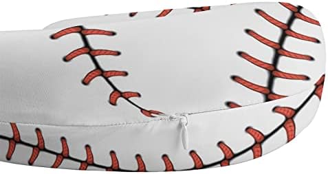 Red costura de beisebol travesseiro de beisebol Memória de espuma Travesseiro de pescoço u forma para o suporte do