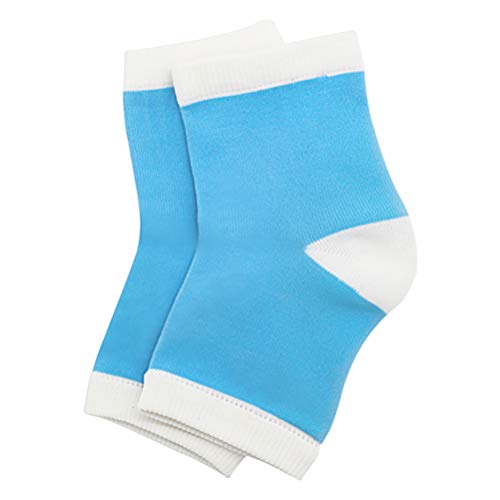 Mangas de salto happyyami mangas de salto anti-cracking protetores de salto algodão almofada de algodão copos de salto respirável Blueves azul