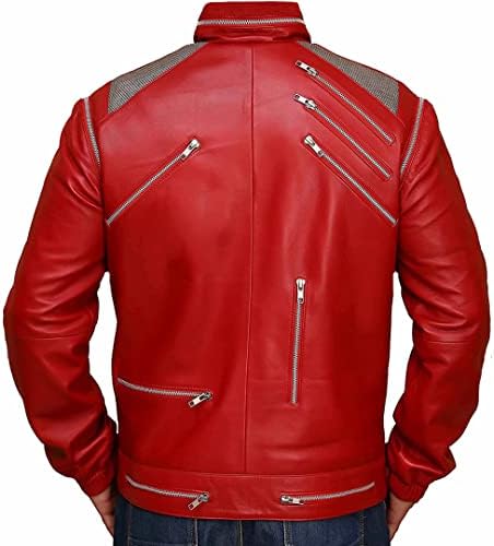 Da Imperial Beat It Jacket, MJ Beat It Red Faux Leather Jacket, xx-small-5x-Large
