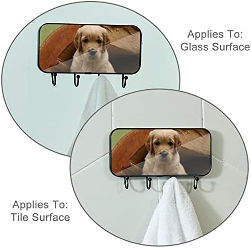 Ganchos Guerotkr para pendurar, ganchos de parede adesivos, ganchos auto -adesivos, padrão de animal de cachorro