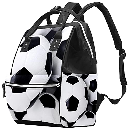 Bolsas de fraldas de futebol Backpack Mummy Backpack de grande capacidade Bolsa de enfermagem Bolsa de viagem para cuidados