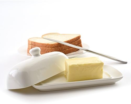 Prato de manteiga Norpro 8370, um, branco