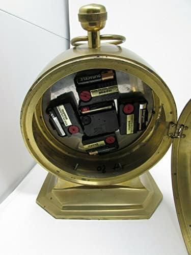 Ak náutico enorme de latão mundial Time London Clock Compass ny Paris Hong Kong 12 x 8