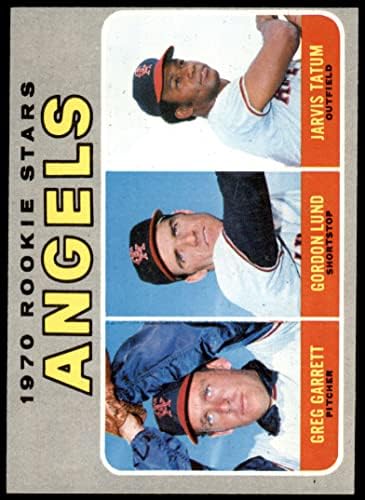 1970 Topps 642 Angels novatos Greg Garrett/Gordon Lund/Jarvis Tatum Los Angeles Angels VG/Ex Angels