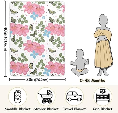 Cobertores de bebê de borboleta lindos para meninos super macios e quentes de crianças pequenas para meninas cobertor de berço