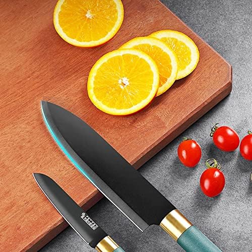 Faca de faca de faca de cozinha de zinco Weald Chef Chef com alça ergonômica Blade preta de titânio Blade Ultra Sharp