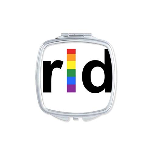 LGBT Rainbow Gay Transgênero Espelho Portátil Compact Pocket Maquia