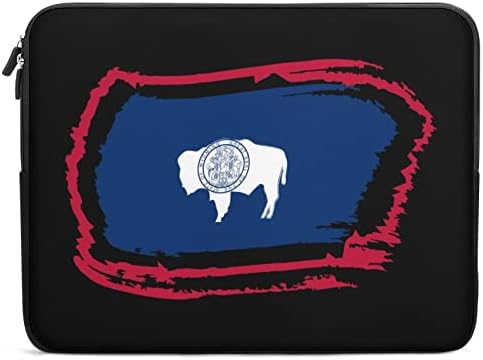 Bandeira do laptop à prova d'água de Wyoming, casual de laptop casual, slim saco de bolsa de computador
