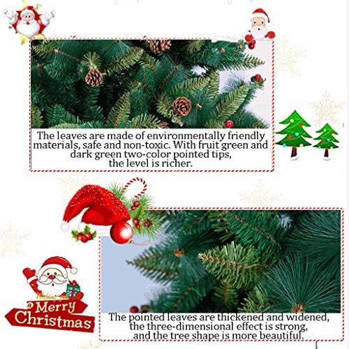 Indyah Christmas Artificial Pine Alelf Christmas Tree com suporte de árvore resistente, fácil de montar, implantação automática