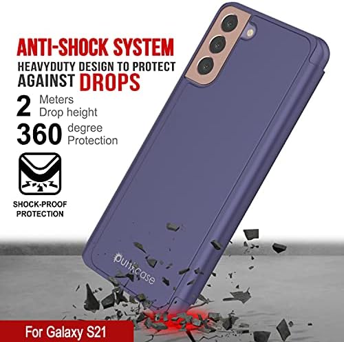 Punkcase S21 Refletor Case Proteção Tampa de proteção com espelhamento translúcido translúcido resistente a arranhões Frente
