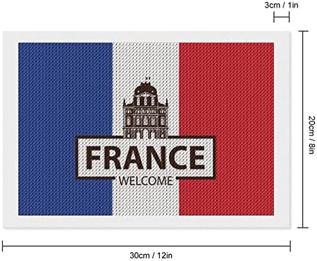 França Bandeira de boas -vindas Kits de pintura de diamante 5D DIY FLILHA FILIONALIZAÇÃO RETRAS DE RETRAS DE WALL Decor para adultos