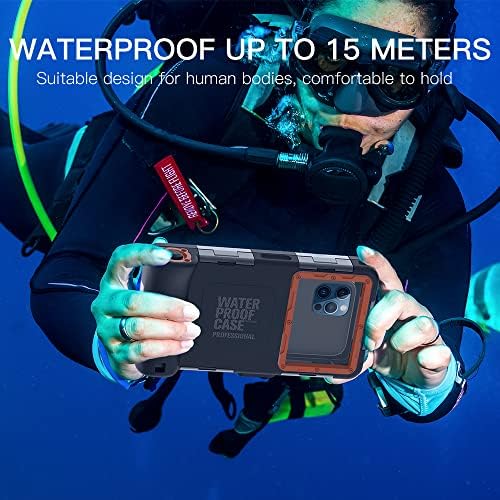 Caixa de telefone subaquático de mergulho universal para iPhone 13 Pro Max/12/11, Samsung Galaxy S22 Ultra/S21/S20, Google Pixel 6/6 Pro.50ft Fotografia subaquática para vídeo fotográfico Snorkeling