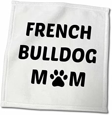 Mãe de Bulldog French 3drose, foto de uma pata de cachorro em um fundo branco - toalhas
