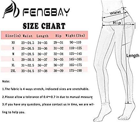 Fengbay 2 pacote de calça de ioga de cintura alta, calça de ioga de bolso Treino de controle de barriga, executando
