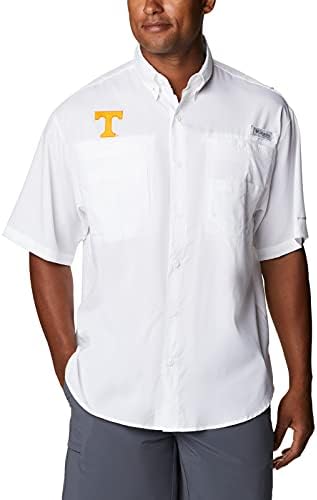 NCAA Tennessee Voluntadores Men's Tamiami Short Manga Camisa, 3x grande grande, UT - Branco