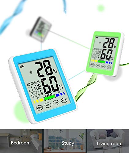 Higrômetro do Termômetro Digital Yasez ， Tela de toque Exibição digital Exibição digital Termômetro interno doméstico montado na parede