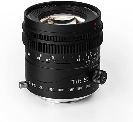 Ttartisan 50mm F1.4 Lente manual de inclinação Lente de abertura grande lente de retrato de moldura compatível com câmeras