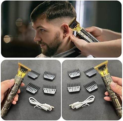 Clippers de cabelo para homens, T9 Cabelo de cabelo elétrico aparador de cabelo para homens Recarregável barbeador elétrico