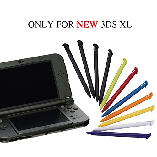 Caneta de caneta para novos 3Ds XL, pacote de 11 canetas de caneta de tela de toque de substituição de plástico colorido definido apenas para a Nintendo New 3DS XL e New 3DS LL por YTTL