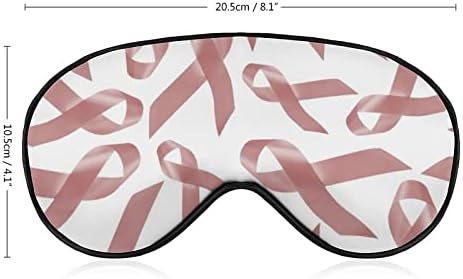 Fitas rosa Câncer uterino Consciência para dormir Máscara para os olhos Sombra com a cegueira ajustável para a venda para viagens de avião