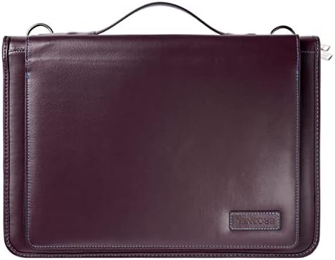 Broonel Purple Leather Laptop Messenger Case - Compatível com Toshiba Dynabook Portégé X30 -F | Toshiba Dynabook Portégé
