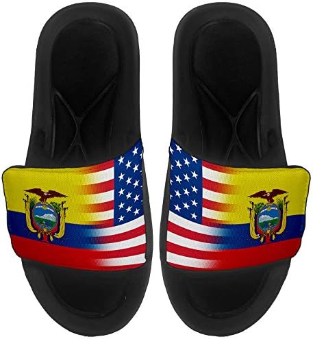 Sandálias/slides Slide -on -Slide para homens, mulheres e jovens - bandeira do Equador - bandeira do Equador