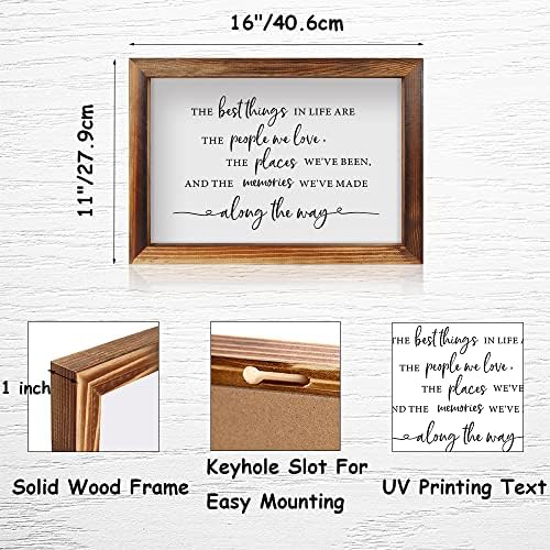 CHDITB As melhores coisas da placa de sinal de madeira emoldurada de madeira, placa de mesa de parede de madeira com